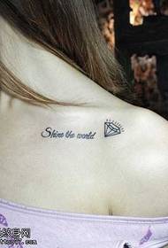 Angleški diamantni tatoo vzorec