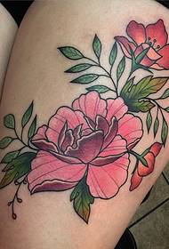 Patró de tatuatge floral de color europeu i americà