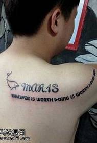 Pulogalamu yatsopano ya tattoo yaku Chingerezi