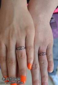 Английская татуировка с изображением пальца
