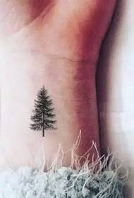 Tatuaje sinxelo e fresco de árbore
