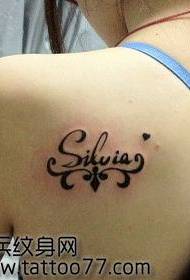 Modello di tatuaggio lettera spalla popolare