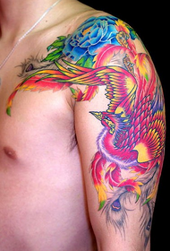 Maschera per tatuaggio Phoenix Peony da uomo