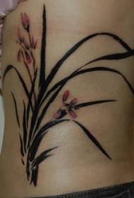 Prosty i elegancki wzór tatuażu orchidei