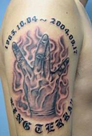 Immagine del tatuaggio del gesto gesto