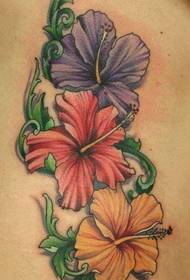 Tatuering: färgblomma tatuering mönster bild
