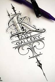 Modello di tatuaggio personaggio manoscritto