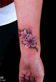 Fresh and beautiful flower tattoo pattern