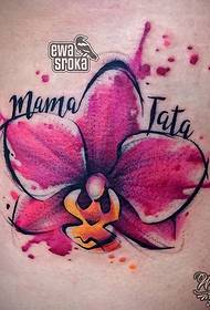 Europski i američki uzorak za tetovažu cvijeća u boji