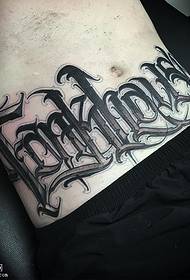 Padrão de tatuagem em inglês abdominal