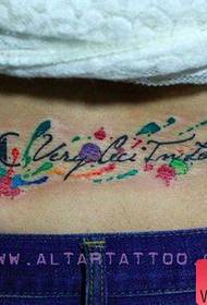 Красота талии мода письмо дизайн татуировки