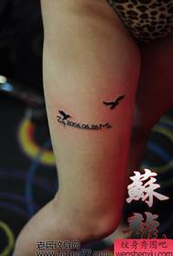 Modello di tatuaggio uccello digitale sexy gamba popolare
