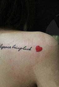 Full av kärlek, engelska meningen tatuering