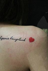 Puno ng pag-ibig, Ingles pangungusap tattoo