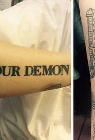Modello di tatuaggio personaggio inglese sul braccio