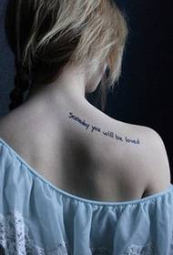 Tatuaggio di alfabeto inglese pulito e fresco