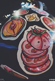 各種水果超愛大番茄紋身圖案