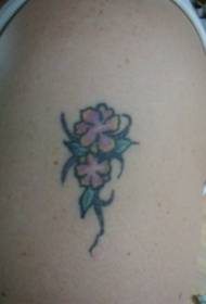 Tshiab thiab yooj yim orchid tattoo qauv ntawm xub pwg