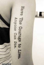 a small English tattoo pattern with a small arm