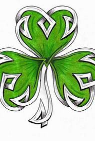 Manuscript clover tattoo pattern