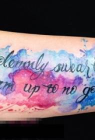 Girl's arm malt gradient flower body tattoo picture