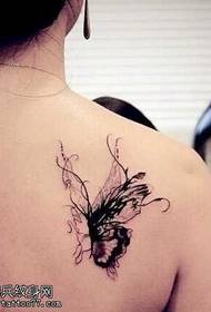 Zadný kvetina tetovanie tetovanie vzor