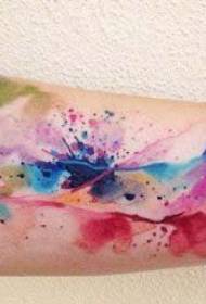 Популярний красивий рука кольором татуювання струменевим малюнком