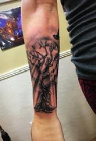 Boys Arms Black Sketch Grey Sting aholkuak Creative Tree Tattoo Picture