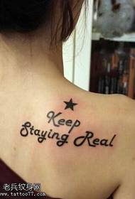 Padrão de tatuagem inglês de cinco estrelas