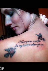 Ŝultro angla Xiaoyan tatuaje mastro
