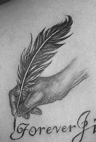 Картинка татуировки сексуальных крыльев правой руки