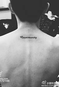 Modello tatuaggio collo piccolo personaggio
