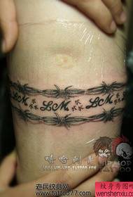 Arm wattle letter tattoo pattern