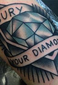 ikhekhe elidala lesikole saseDiam tattoo ngemidwebo yezinhlamvu