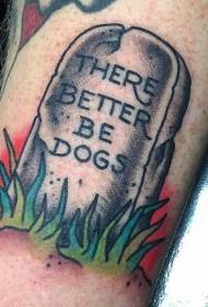 Schouderkleur Tombstone Letter Letter Tattoo Foto