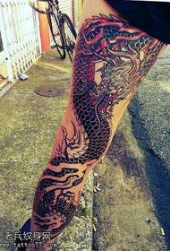 leg Domineering dragon tattoo tattoo