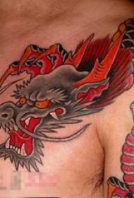 Abafana ehlombe bapendwe i-watercolor sketch dragon totem tattoo picture