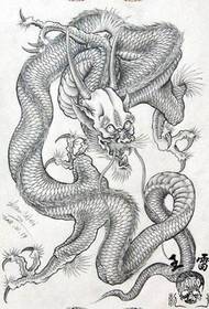 lämplig för full rygg dragon tatuering mönster bild