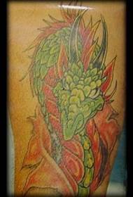 green dragon tattoo pattern