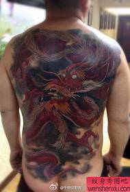 modello maschile del tatuaggio del drago della schiena piena prepotente classico posteriore