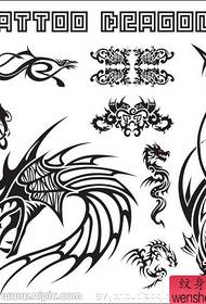 यूरोपीय टोटेम ड्रैगन टैटू पैटर्न