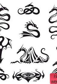 Drakono tatuiruotės modelis: Totemo Drakono tatuiruotės modelio paveikslėlis