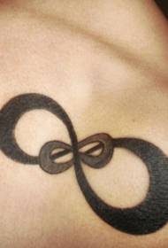 ombro preto minimalista símbolo infinito tatuagem imagem
