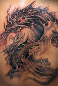 Dragon Tattoo Pattern: Full Back Peeling Jeropeesk en Amerikaansk Dragon Tattoo Pattern