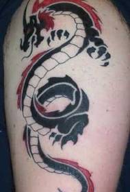 kar szép sárkány totem tetoválás minta