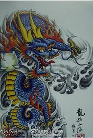 Patrón de tatuaxe de dragón de estilo clásico chinés