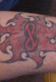 cor tribal infinito símbolo tatuagem padrão