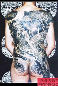 fuld ryg dragon tatoveringsmønster