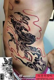 modello di tatuaggio drago maschio classico bel ventre