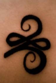 Едноставен црн симбол за тетоважа